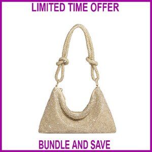 Rhinestone Evening Bag Sparkly Mini Handbag for Formal Events